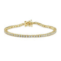 925 Sterling Silver 2mm Cubic Zirconia Tennis Bracelet V49661