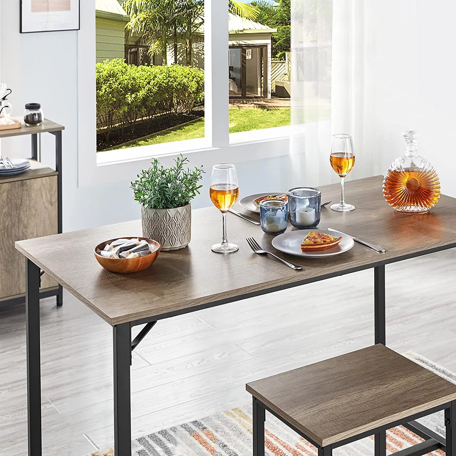 3 Piece Bar Table Set with 2 Bar Stools M133752