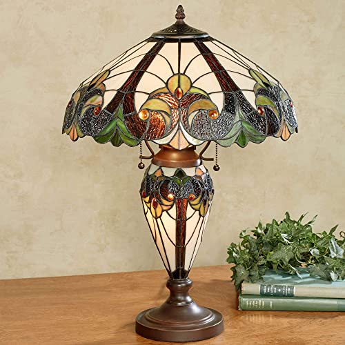 Hunter Green Stained Glass Table Lamp U1865