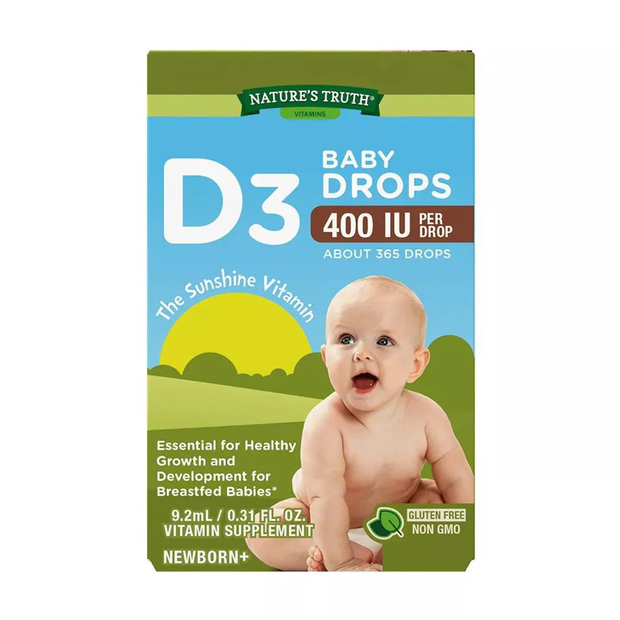 Vitamin D3 Baby Liquid Drops 400 Iu, 9.2 Ml Q28720