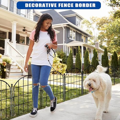 26 Pack 22in X 28ft Arched No Dig Rustproof Metal Garden Fence F176
