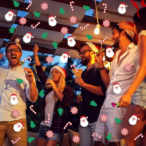 Christmas Confetti Glitter Tree Decorations Santa Claus Snowflakes Candy Canes Sprinkles P286461