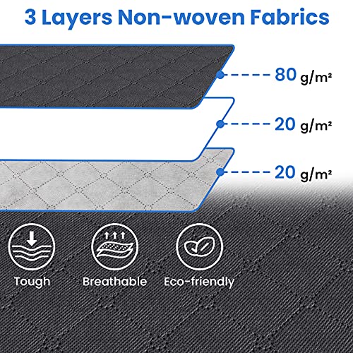 6 Pack Blue Foldable Clothes Storage Bags with Lids and Handle F874778