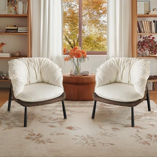 Black & Gray Velvet Barrel Chair with Metal Legs J433369