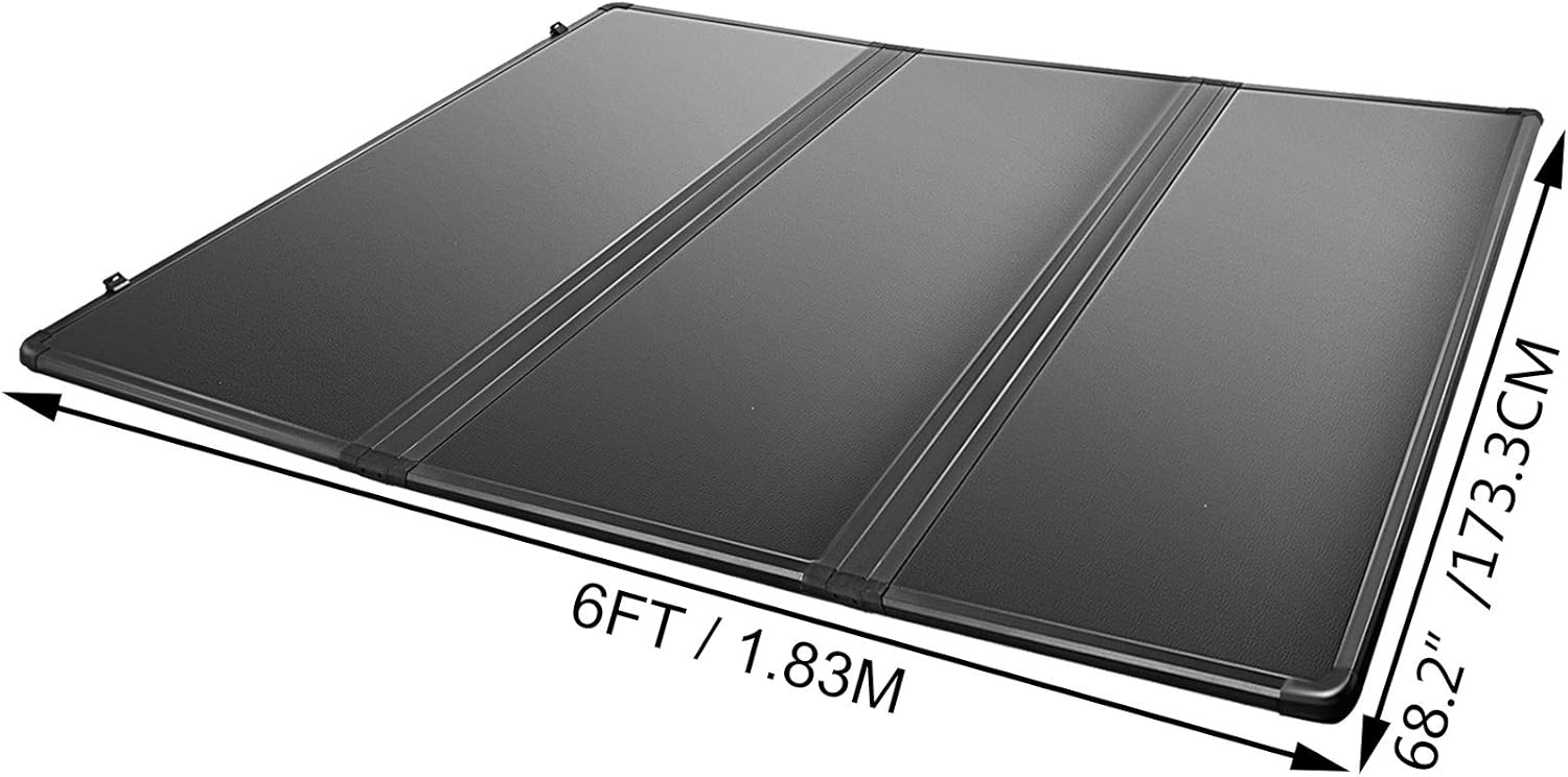 Tri-Fold Hard Truck Bed Tonneau Cover 6 FT S786560