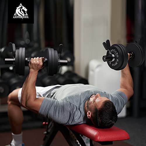 16"/20" Loadable Dumbbells Pairs Commercial Grade Olympic Dumbbell Bar Handle Y744