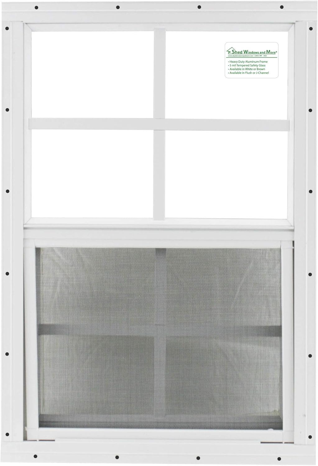 12 X 18 White Flush Playhouse Window J925618