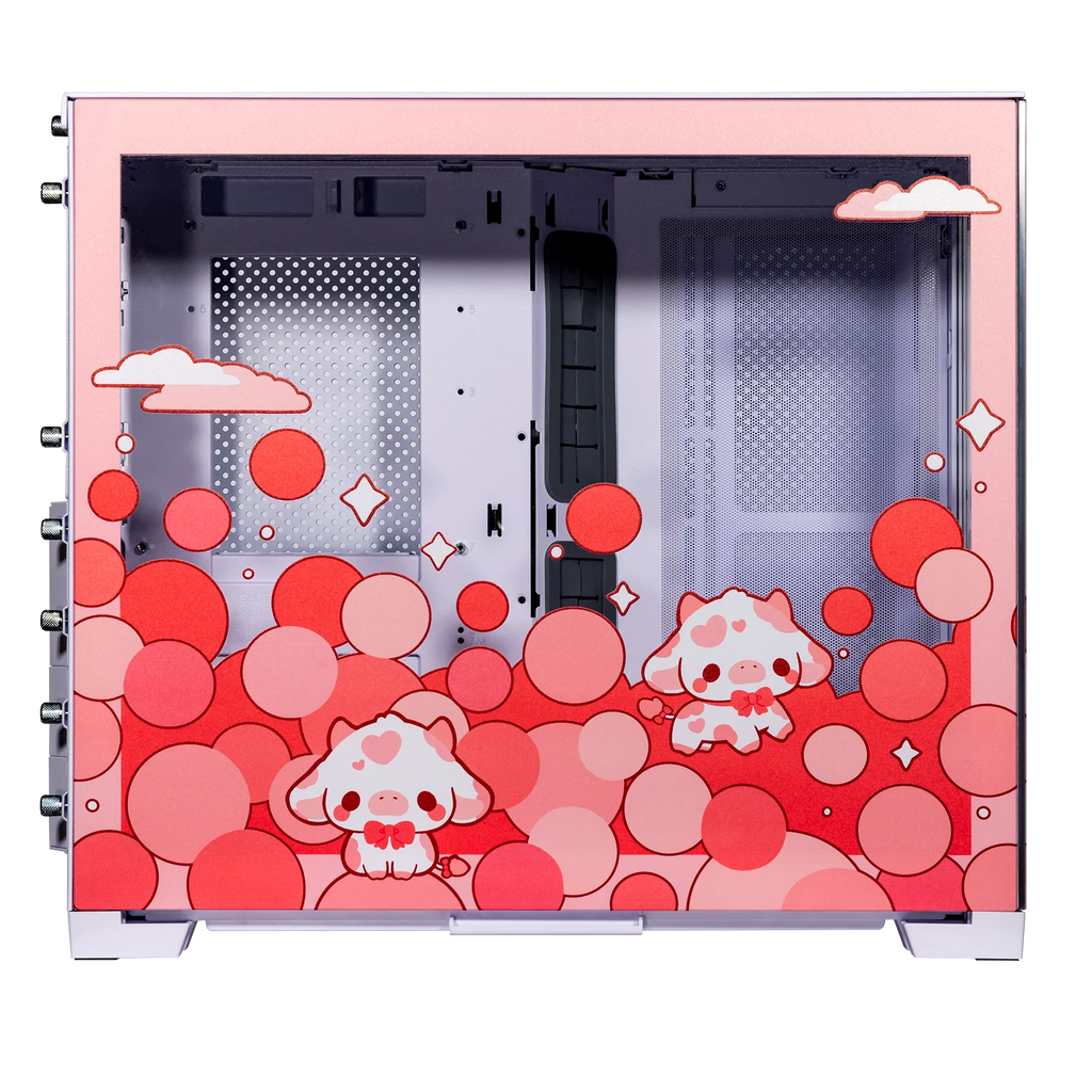 Rose Pink Aluminum Tempered Glass Gaming Computer Case O761