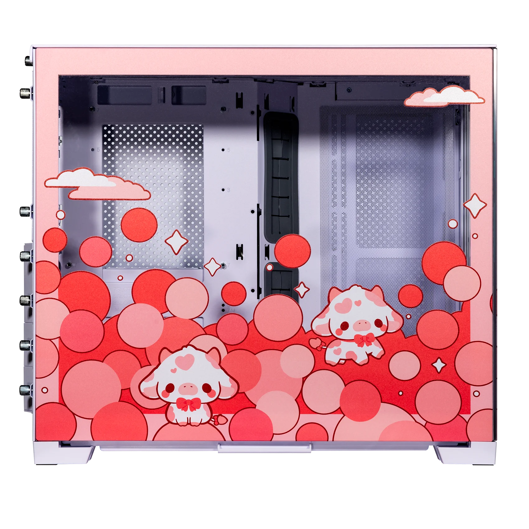Rose Pink Aluminum Tempered Glass Gaming Computer Case O761