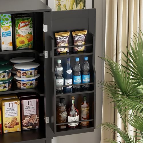 White 4 Door 1 Drawer Tall Storage Cabinet with Adjustable Shelves J505046