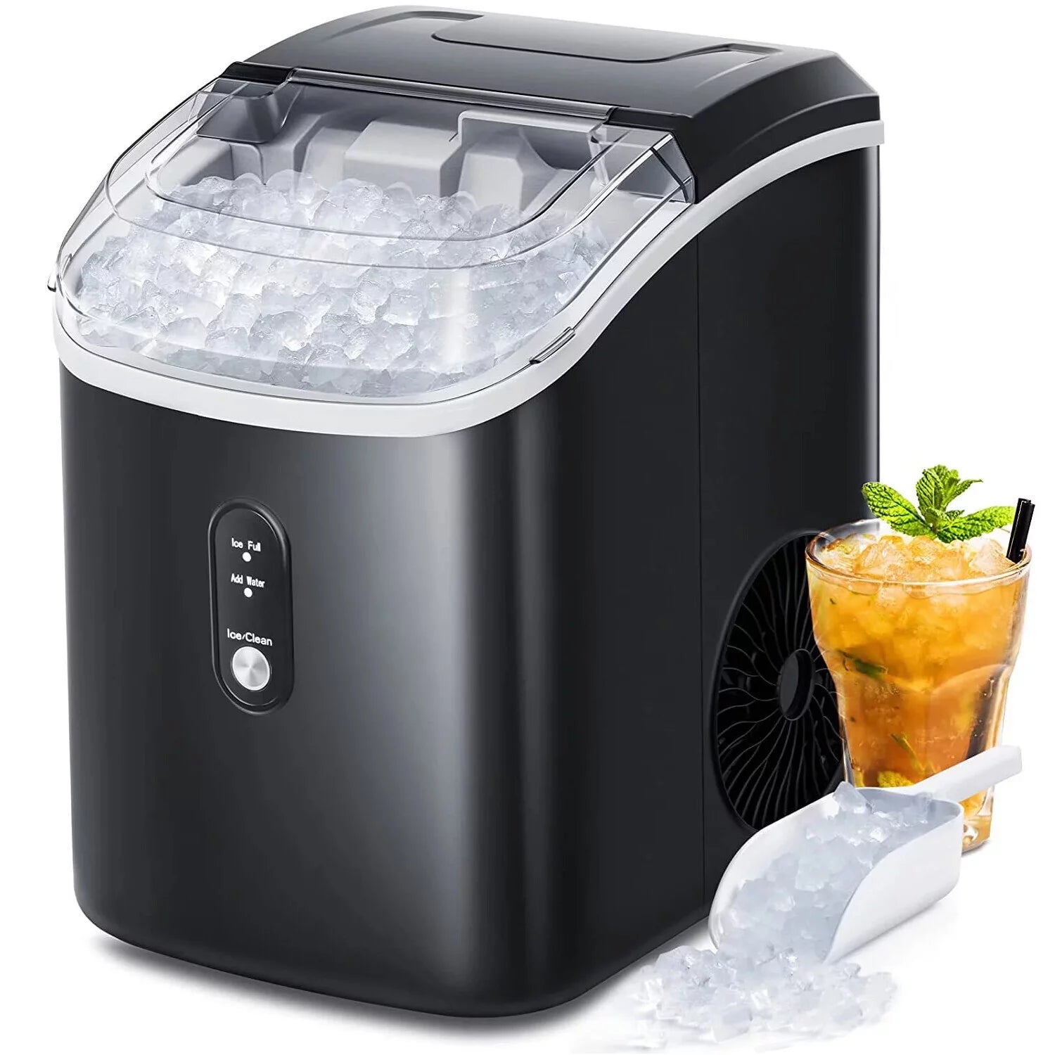 Black Nugget Ice Maker Countertop Y202526