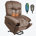Grey Power Lift Recliner Chair with Massage and Cup Holders W34128