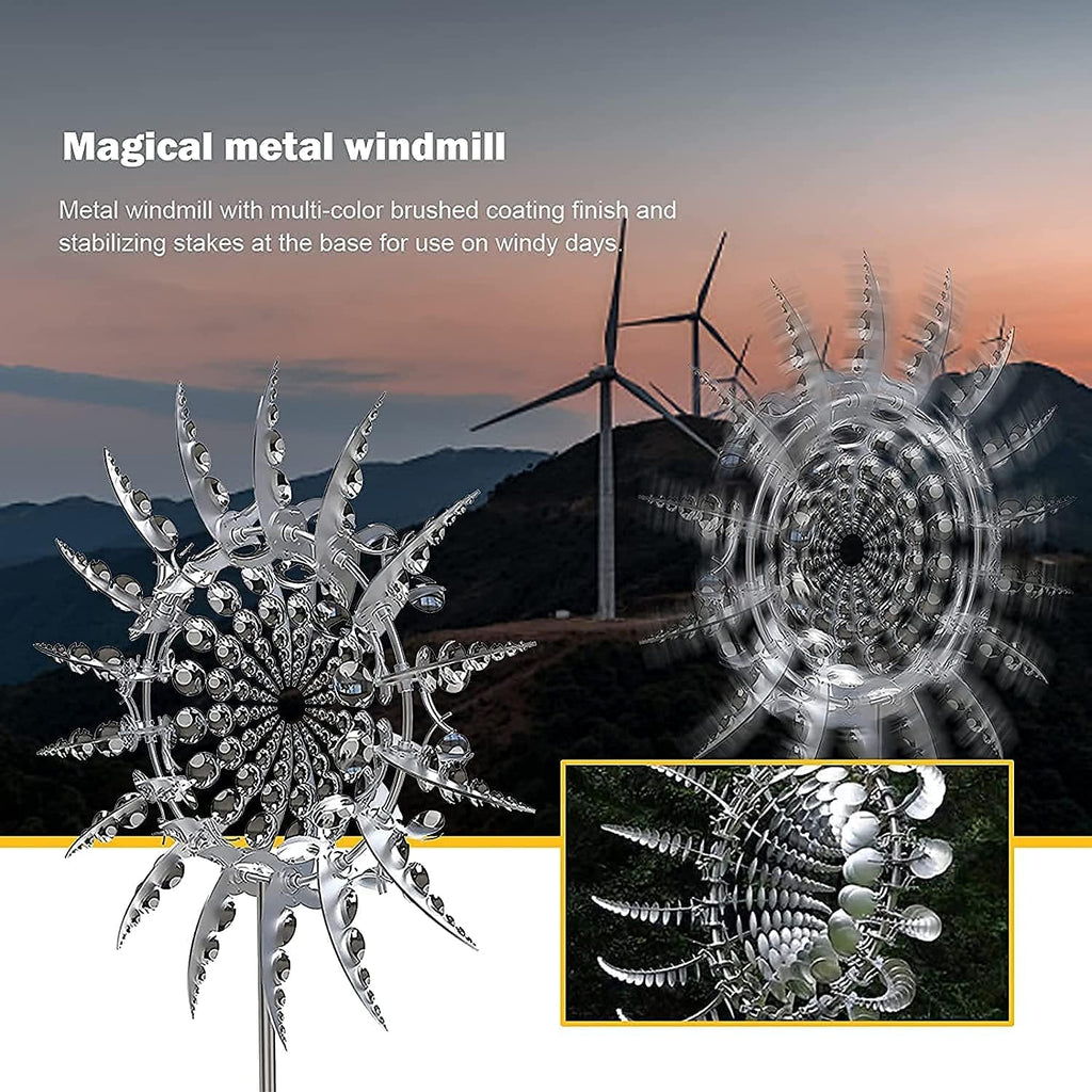 White Kinetic Windmill Spinner J60263