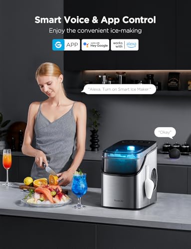 Smart Ice Maker Countertop, 26lbs/24Hrs, 3 Sizes, Silver K311968