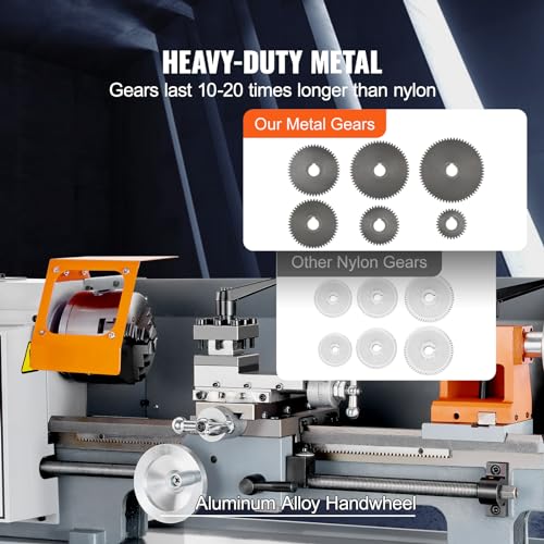 7'' x 13.78'' Metal Lathe with Tool Box T4464