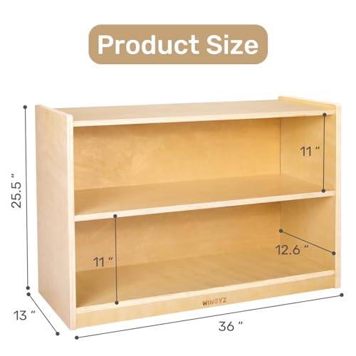 2-Tier Wooden Kids Bookshelf M259116