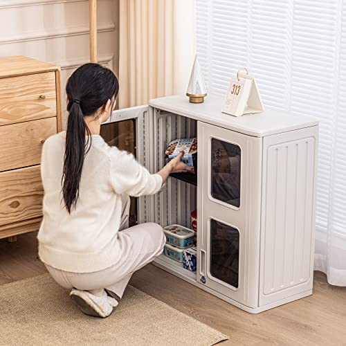 Off White 60 Gallon Resin Deck Box G382