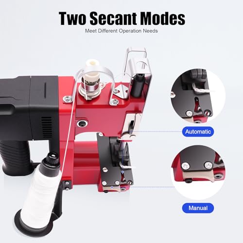 Red 6MM Industrial Canvas Sewing Machine with Accessory Kit A4695