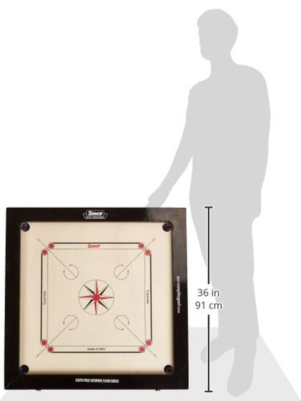 Vintage Carrom Board with Coins and STRIKER I691895