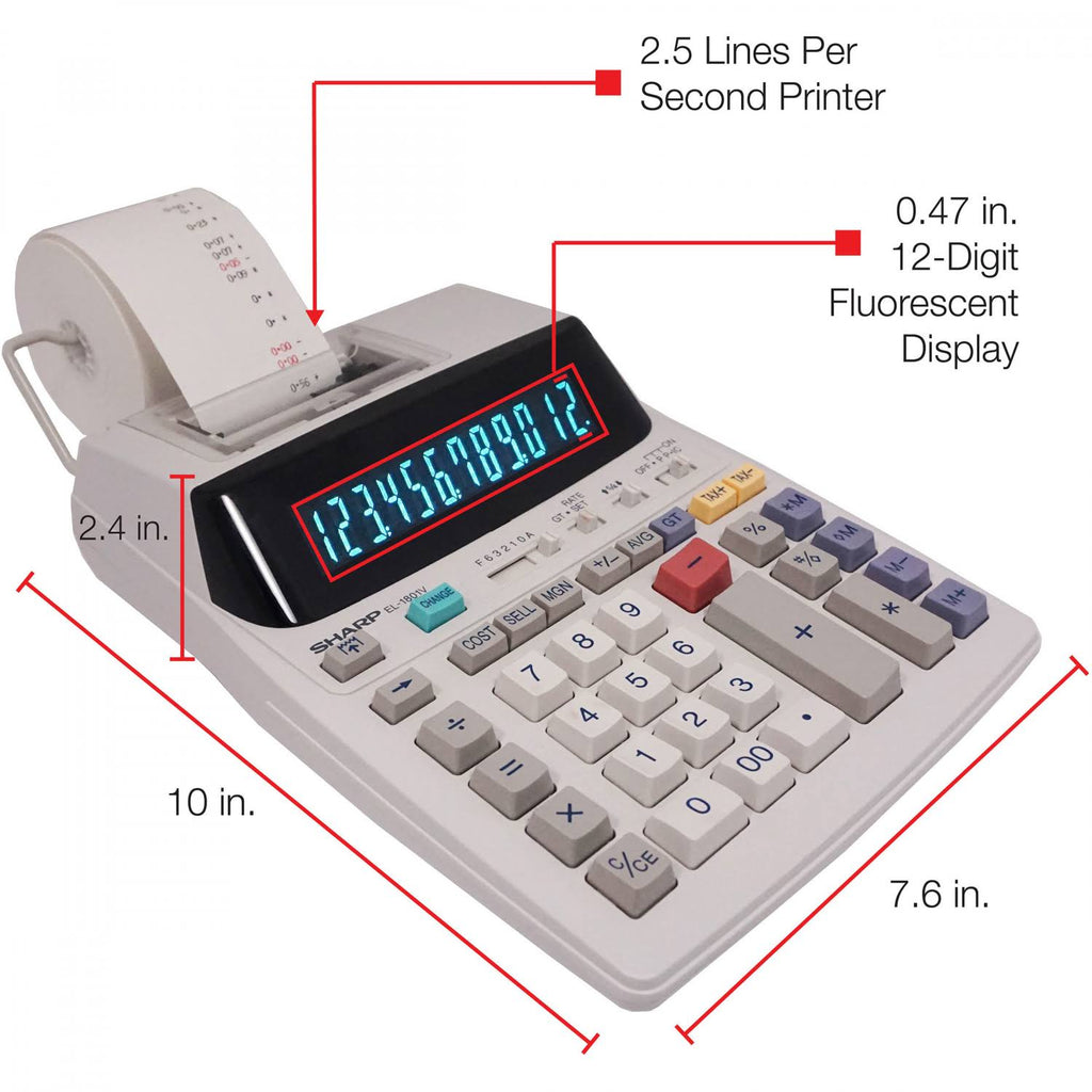 12 Digit Printing Calculator L37622