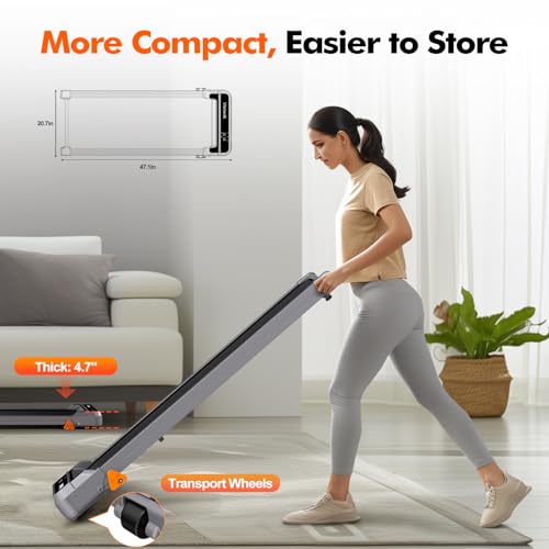 2.5HP Portable Under Desk Treadmill with Incline R616