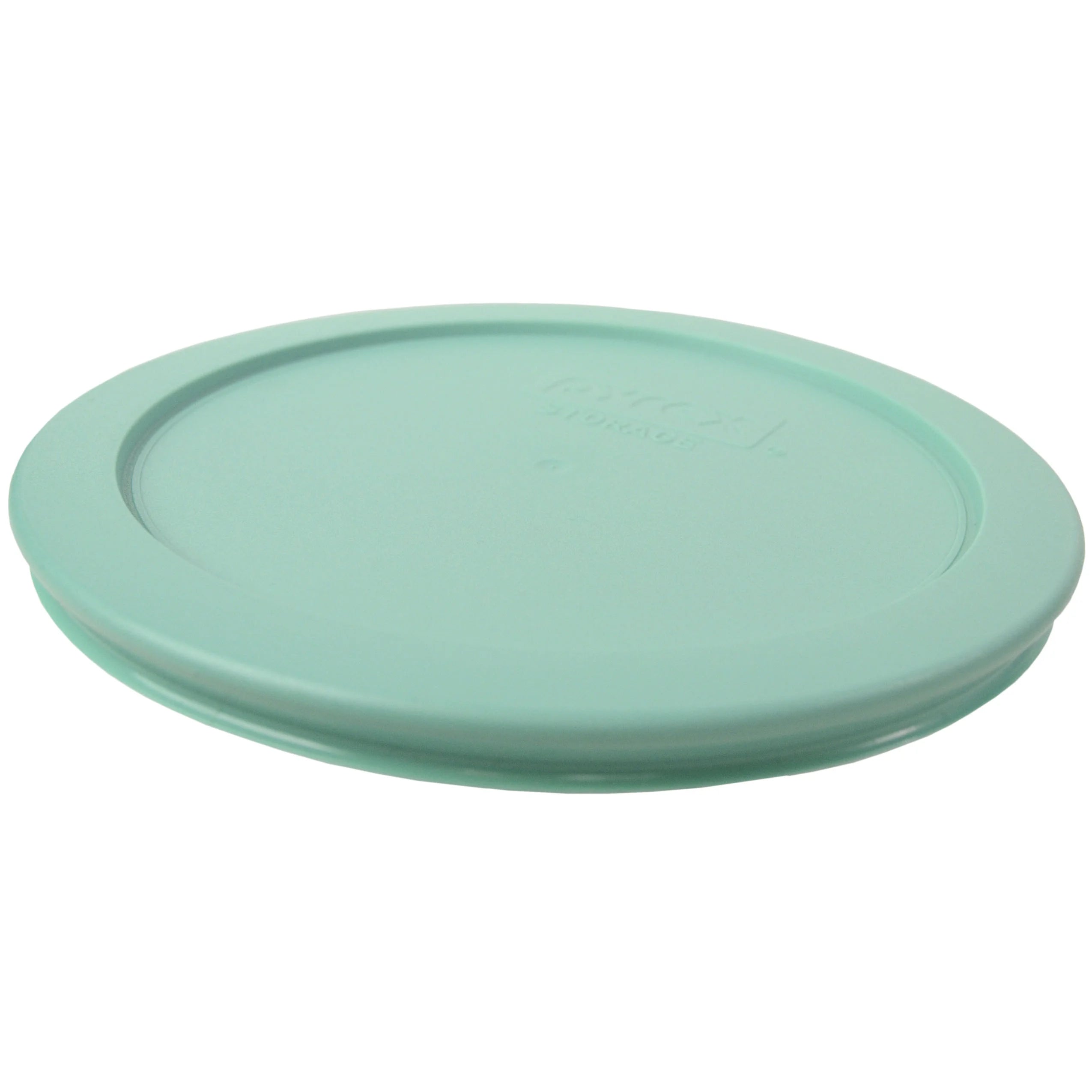 Round Glass 4-Cup Storage Bowl with Sea Glass Green Plastic Lid (2-Pack) O147268