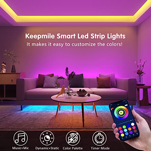 32.8ft RGB Bluetooth LED Strip Lights C8635