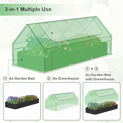 Galvanized Raised Garden Bed with Metal Planter Box L131103