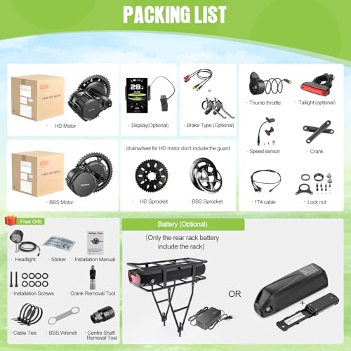 1000W 750W 500W Mid Drive Ebike Motor Kit with LCD Display I654544