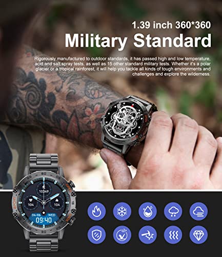 Smart Watch with Bluetooth Call, 5ATM Waterproof, 1.39'' HD U684