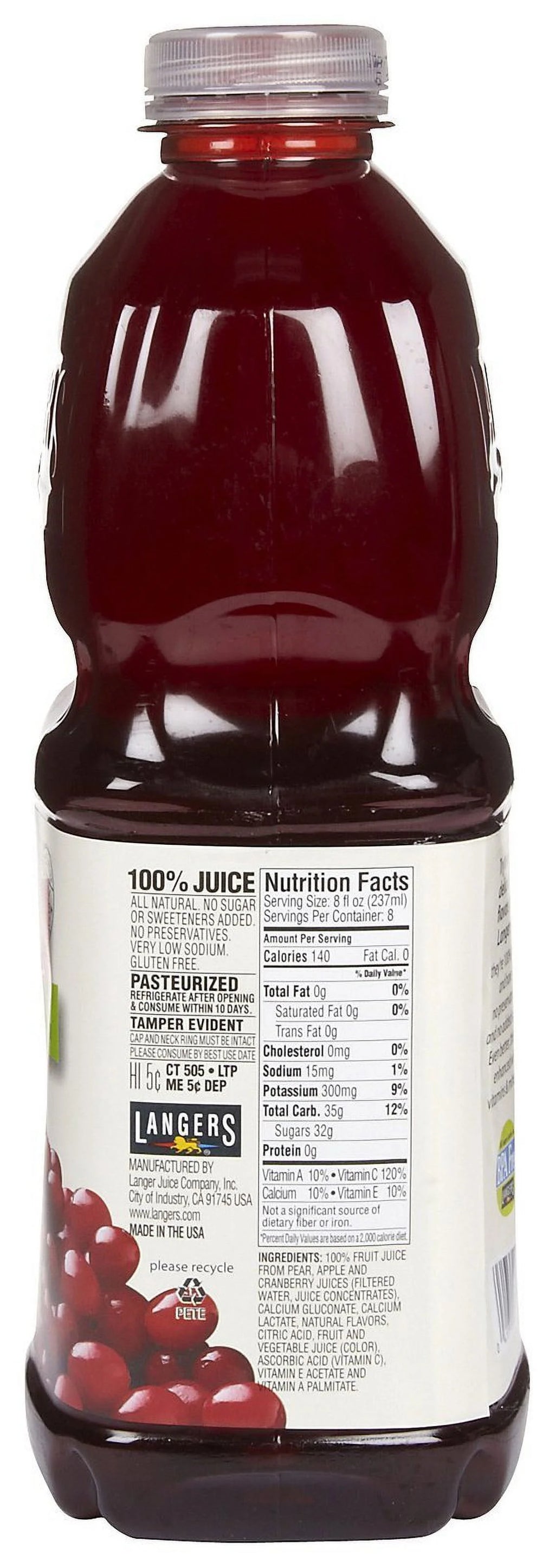 Cranberry Juice 64 Oz (Pack of 24) C880