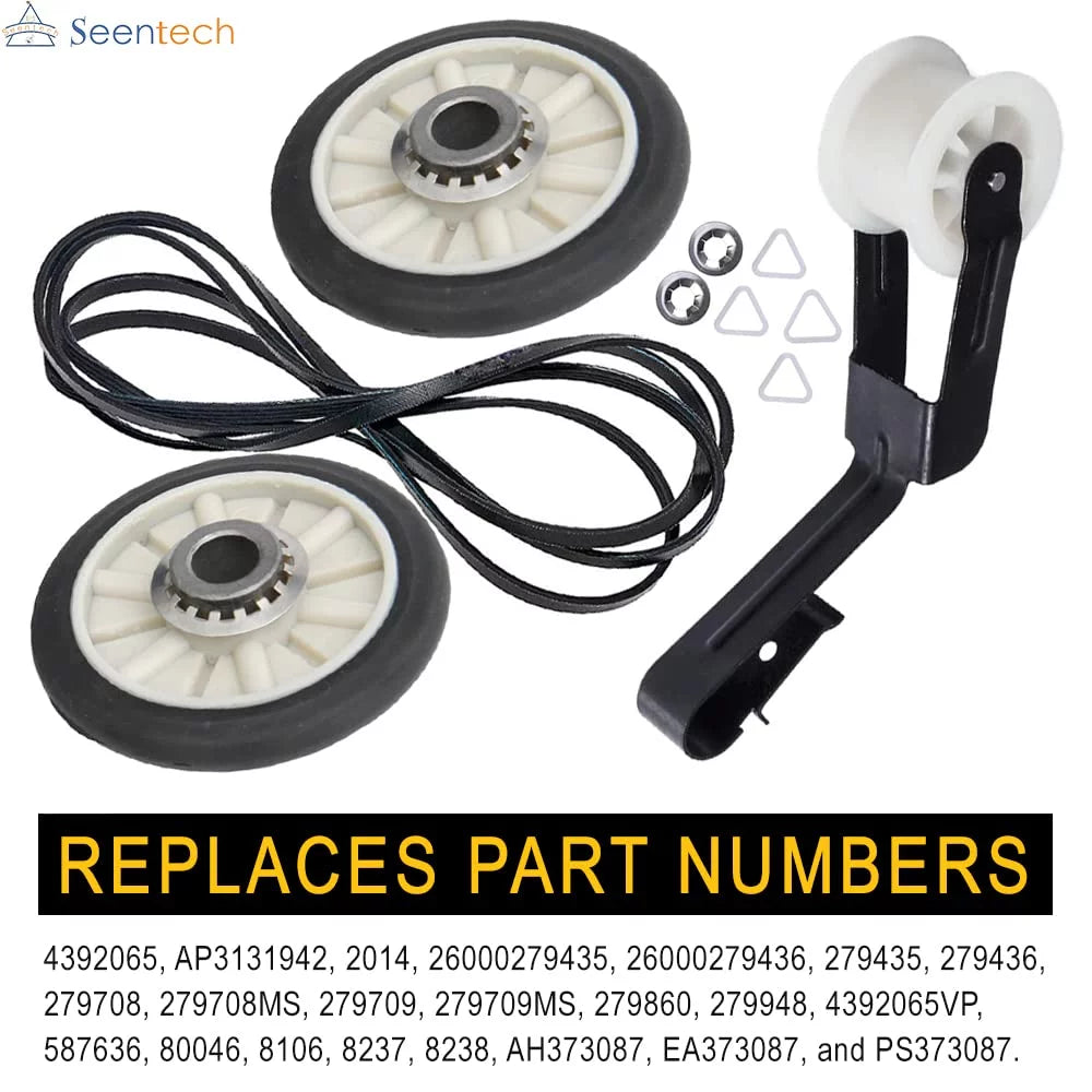 Dryer Repair Kit with Drum Roller Kit, Idler Pulley, Belt Z70097