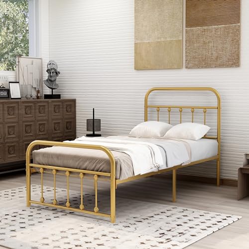 Black Full Size Metal Platform Bed Frame with Headboard Under Bed Storage Q8329
