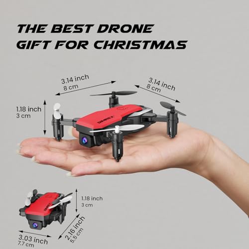 Mini Drone with Camera 720P HD FPV, Foldable RC Quadcopter with 2 Batteries V182