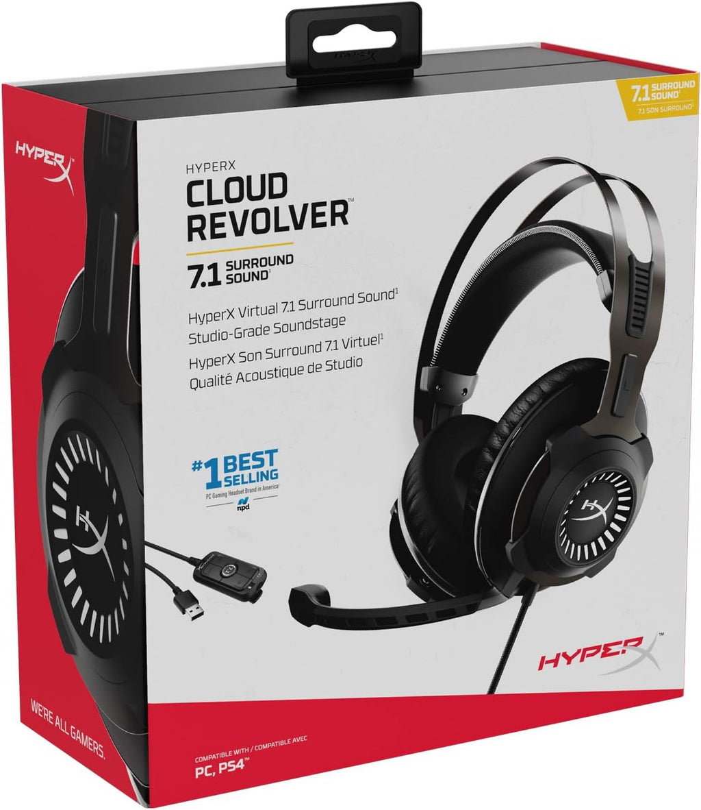 Gaming Headset with 7.1 Surround Sound, Memory Foam, Leatherette, Steel Frame, Detachable Microphone K126