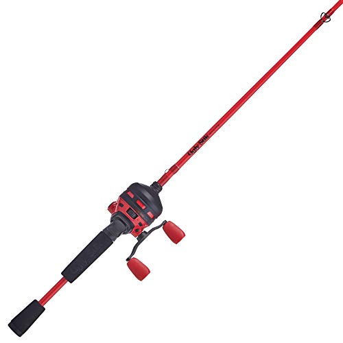 6' 2-Piece Graphite & Fiberglass Spincast Fishing Rod and Reel Combo R480