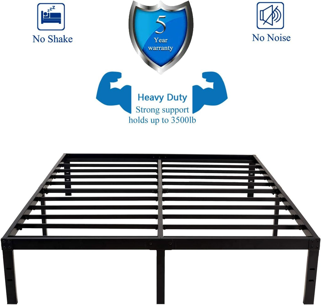 Black Metal Platform Bed Frame Cal King M94873