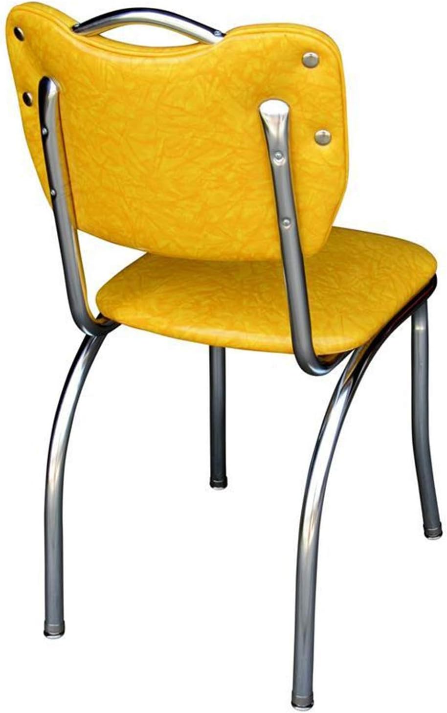 Cracked Ice Red Diner Chair with Pulled Seat V5153