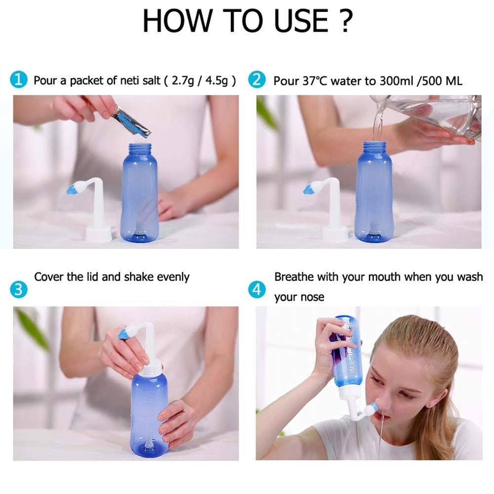 300ml Bottle with 120 Packets Neti Salt Nasal Rinse Kit G45558