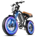 750W 48V 15Ah Removable Battery 20"x4.0" Fat Tire Full Suspension 7-Speed Electric Bike I563776