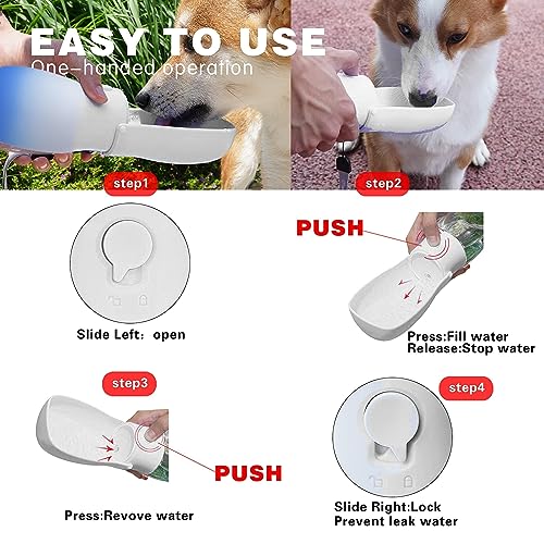 Portable Dog Water Bottle with Activated Carbon Filter 10 oz A157907