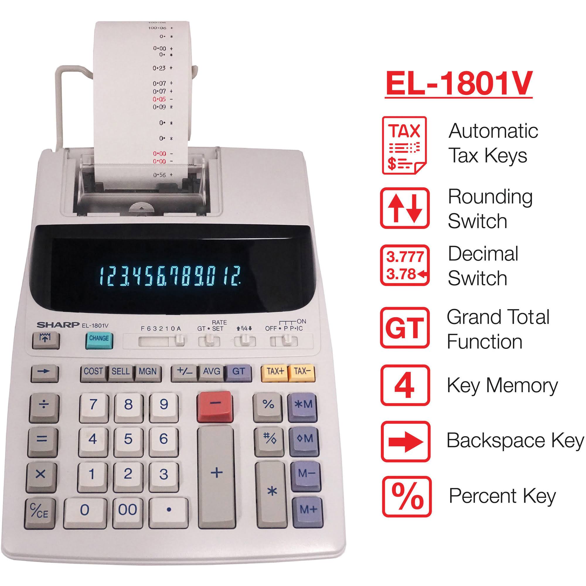 12 Digit Printing Calculator L37622