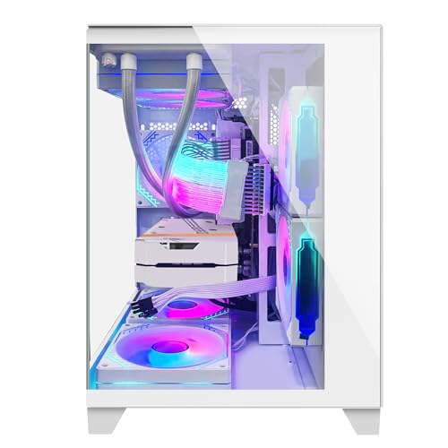 White Gaming PC Desktop with AMD Ryzen 7 5700G, RTX 4060 8GB, 32GB DDR4 RAM, 1TB M.2 PCIE SSD, Windows 11 Pro F615675