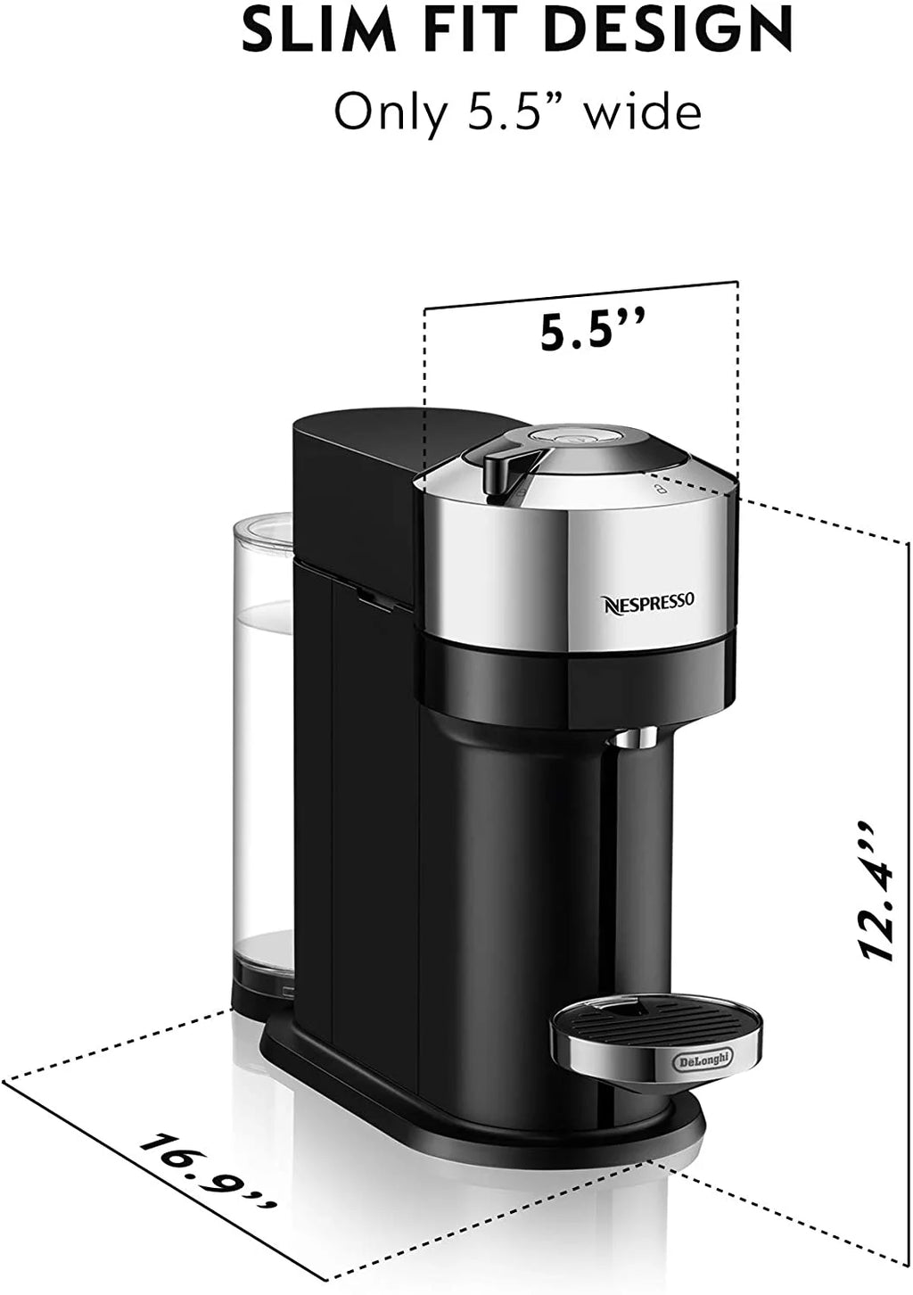White Nespresso Vertuo Next Coffee and Espresso Machine S205