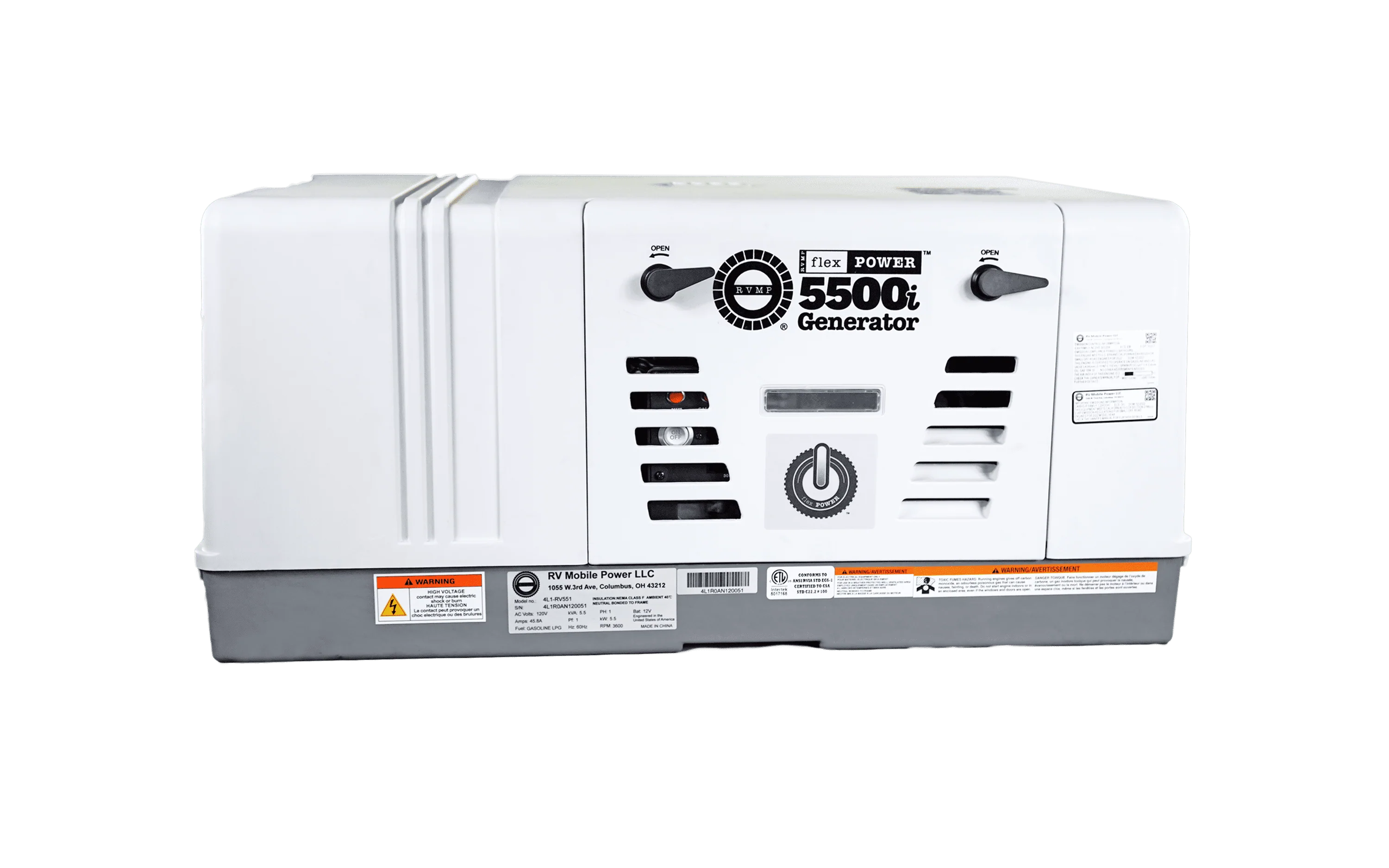 5500 Watt Dual-Fuel Installed RV Generator L16347