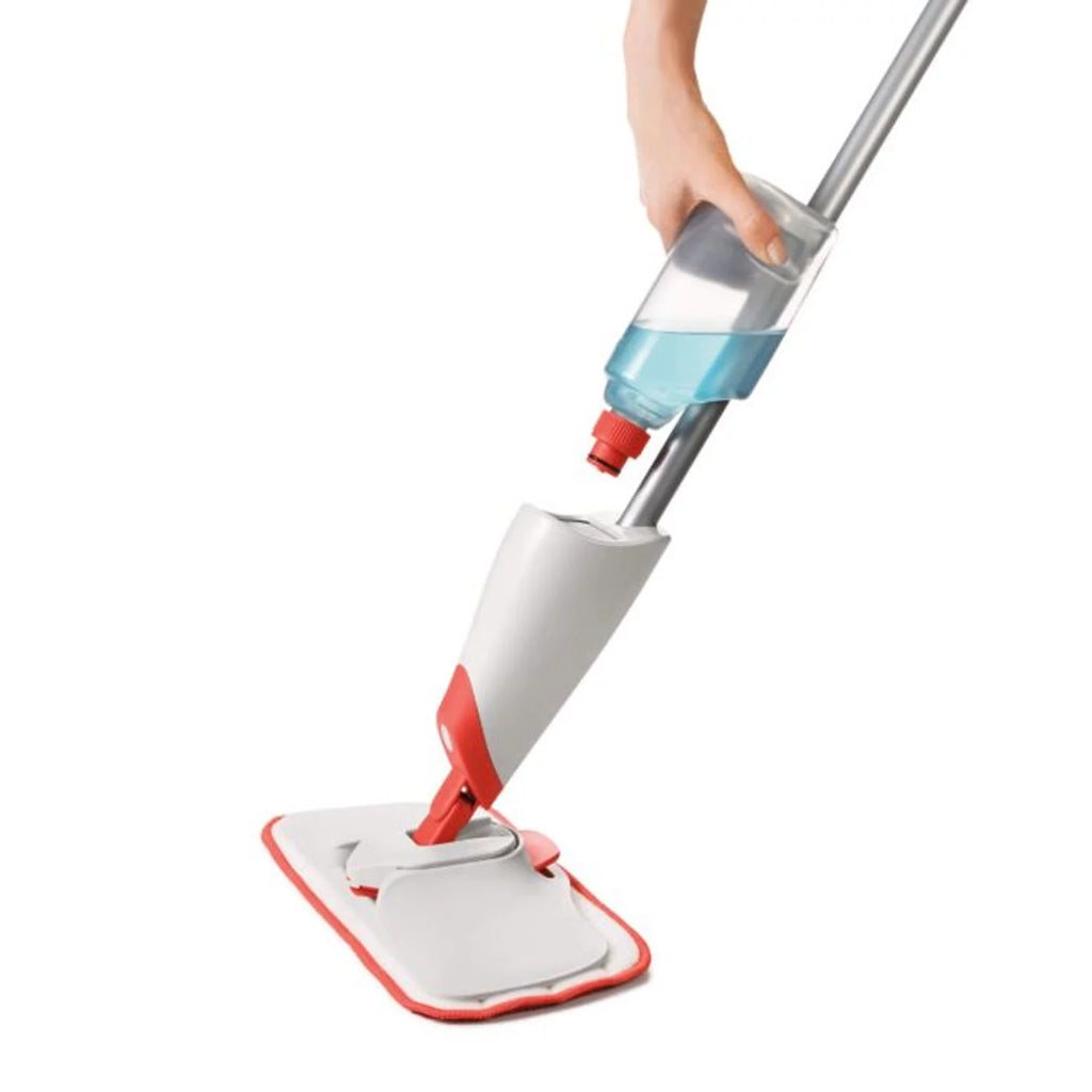 Microfiber Refillable Wet Floor Spray Mop with Slide Out Scrubber O910