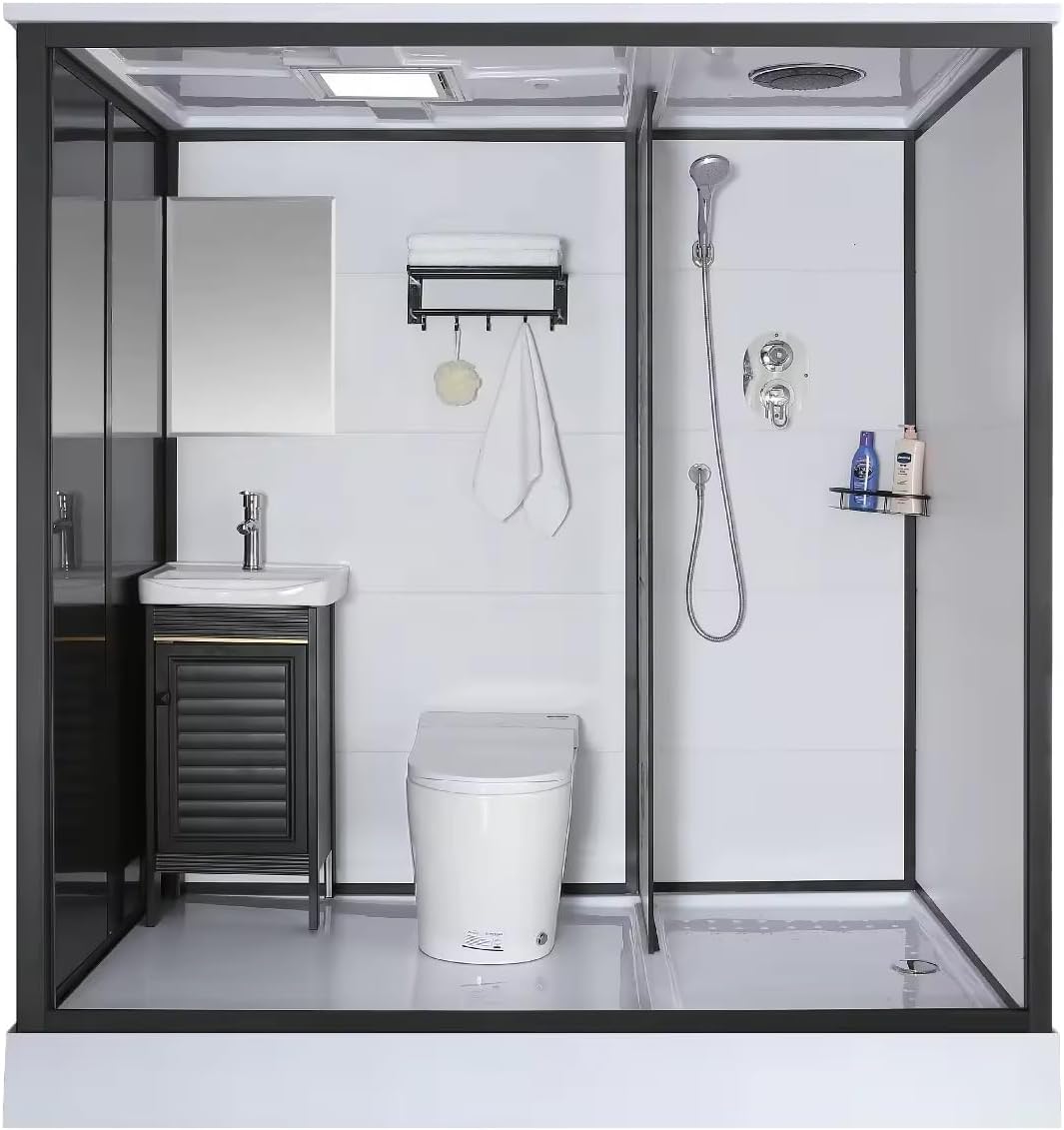 Prefab Bathroom Unit Toilet Shower Cubicle Set F5074