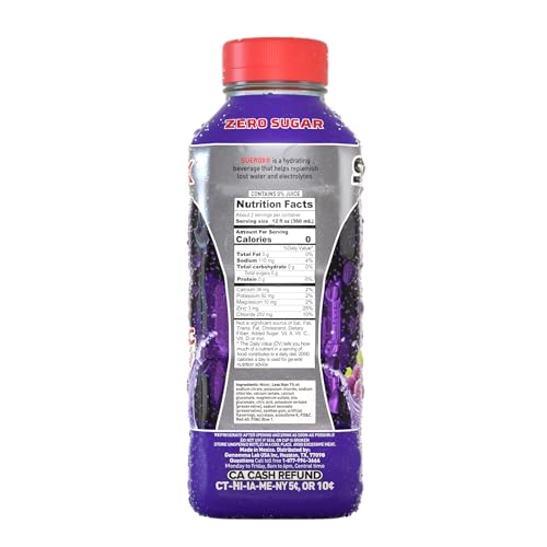 Zero Sugar Electrolyte Drink, 21.3 Fl Oz, Berry Blast, 12 Count W292