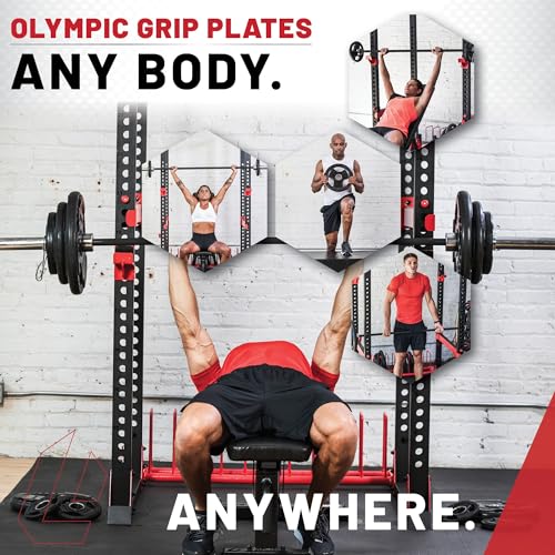 Rubber Coated Olympic Weight Set with Bar and Spring Clips B581061