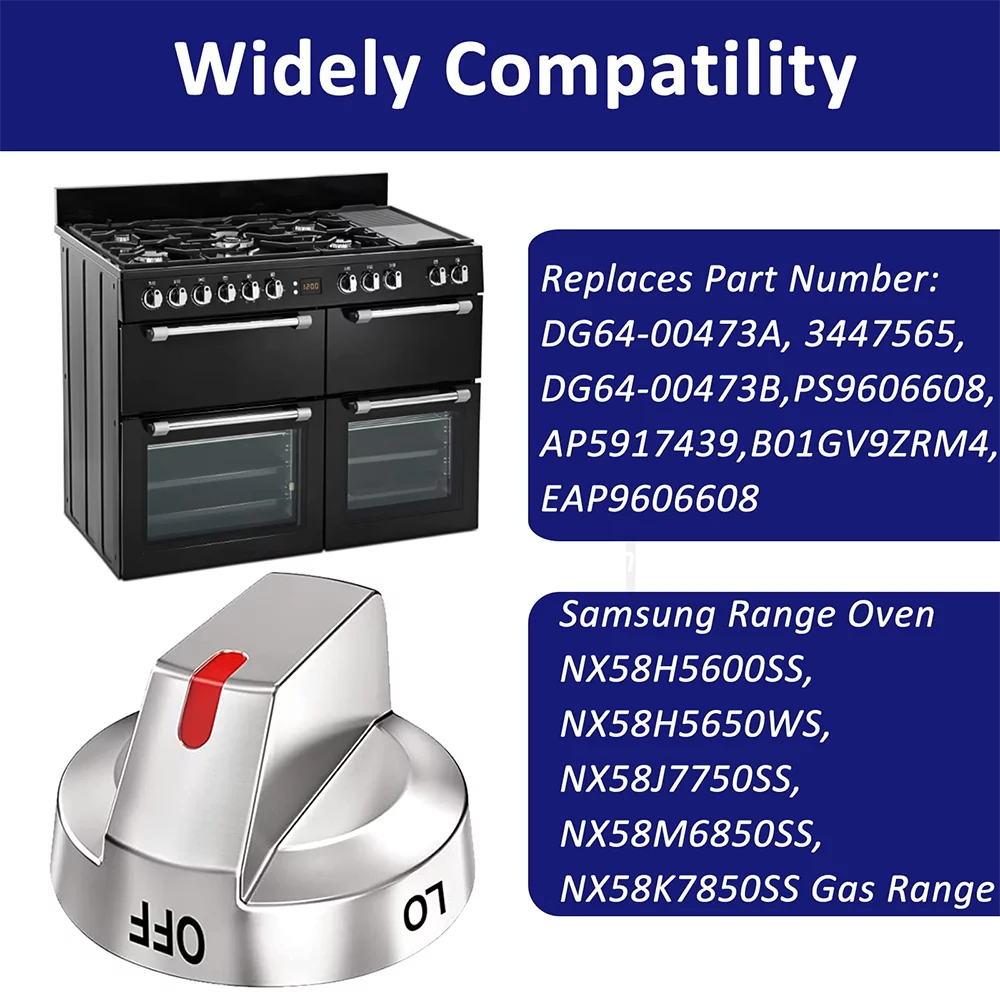 5 Pcs Burner Control Dial Knob for Stove R264826